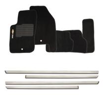 Friso lateral cromado universal 4p - nk0898 + tapete bordado onix Friso lateral cromado universal 4p - nk0898 + tapete bordado onix