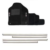 Friso lateral cromado universal 4p - nk0898 + tapete bordado palio g3 Friso lateral cromado universal 4p - nk0898 + tapete bordado palio g3