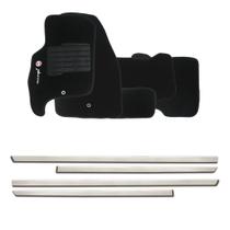 Friso lateral cromado universal 4p - nk0898 + tapete bordado punto 07/12 Friso lateral cromado universal 4p - nk0898 + tapete bordado punto 07/12