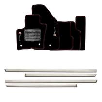 Friso lateral cromado universal 4p - nk0898 + tapete bordado toro Friso lateral cromado universal 4p - nk0898 + tapete bordado toro