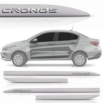 Friso Lateral Fiat Cronos Com Nome Alto Relevo Cromado 2017 18 19