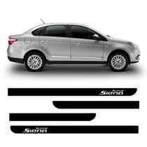 Friso Lateral Fiat Grand Siena (Todos) 4 Portas Preto Fosco