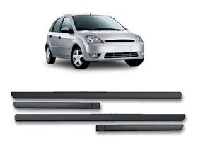 Friso Lateral Fiesta Hatch 2003 04 05 06 2007 4 Pecas Preto