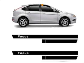 Friso Lateral Focus 2009 a 2019 Com Nome preto fosco Friso Lateral Focus 2009 a 2019 Com Nome preto fosco