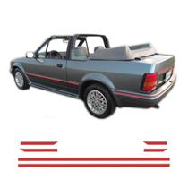 Friso Lateral Ford Escort Xr3 1990 2 Portas Vermelho 1436V