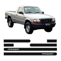 Friso Lateral Ford Ranger Cab Simples Borrachão Nome 6245