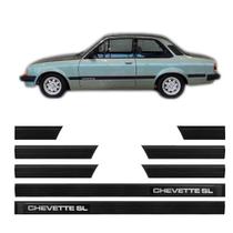 Friso Lateral Gm Chevette SL Sedan 1983 a 1986 Preto 1059a