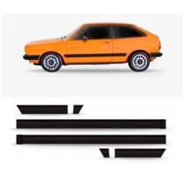 Friso lateral gol 1987 1988 1989 1990 perfil alto 6 peças preto Friso lateral gol 1987 1988 1989 1990 perfil alto 6 peças preto