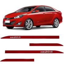 Friso Lateral HB20 Sedan 2013 a 2021 Vermelho Magic Alto Relevo Flash