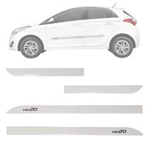 Friso Lateral Hyundai Hb20 2013 A 2020 Branco Atlas Com Nome