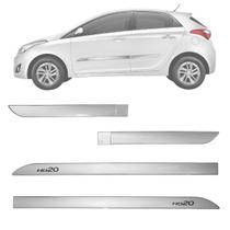 Friso Lateral Hyundai Hb20 2013 A 2020 Prata Brisk Com Nome