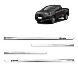 Friso Lateral Inferior Strada 2021 2022 2023 Kit Slim Cromado Espelhado