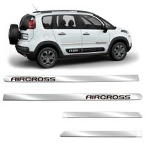 Friso Lateral Largo AirCross 2010 a 2020 Kit Cromado Personalizado 4 Portas