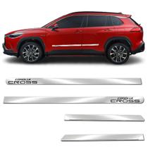 Friso Lateral Largo Corolla Cross 2021 2022 2023 Kit Cromado Personalizado 4 Portas