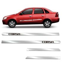 Friso Lateral Largo Corsa 2003 a 2012 Kit Cromado Personalizado 4 Portas Friso Lateral Largo Corsa 2003 a 2012 Kit Cromado Personalizado 4 Portas