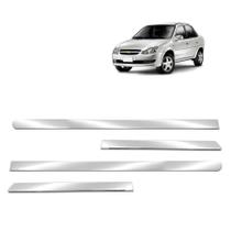 Friso Lateral Largo Cromado Esportivo Kit Personalizado para Corsa 2003 a 2012