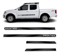 Friso Lateral Largo Frontier 2008 a 2023 Kit Black (Preto Brilhante) Adesivo Cromado Personalizado