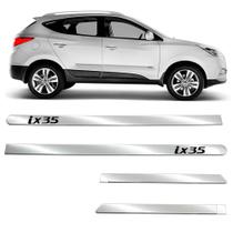 Friso Lateral Largo IX35 2010 a 2023 Kit Cromado Personalizado 4 Portas