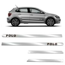 Friso Lateral Largo Polo 2018 a 2023 Kit Cromado Personalizado 4 Portas