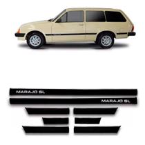 Friso Lateral Marajo SL 1983 A 1986 8 Peças Preto Friso Lateral Marajo SL 1983 A 1986 8 Peças Preto
