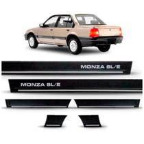 Friso lateral monza sle 1991 1992 1993 2 portas 6 peças preto