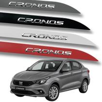 Friso Lateral Para Cronos 2022 2023 2024 25 Escrita Cromada Cores:CRONOS BRANCO BANCHISA
