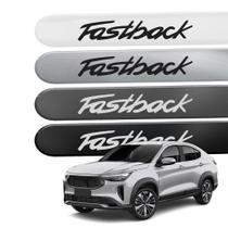 Friso Lateral para Fastback 2022 a 2026 Proteção 4 Portas Ponta Redonda