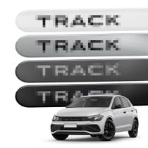Friso Lateral para Polo Track 2023 2024 2025 com Ponta Redonda Nome em Adesivo 4 Portas