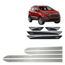 Friso Lateral Prata Ecosport + Soleira Resinada 4 Peças
