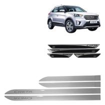 Friso Lateral Prata Sleek Creta + Soleira Resinada 4 Peças Friso Lateral Prata Sleek Creta + Soleira Resinada 4 Peças