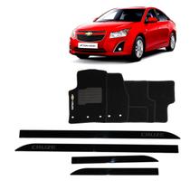 Friso Lateral Preto Cruze + Tapete Bordado