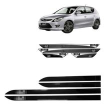 Friso Lateral Preto Hyundai I30 + Soleira Resinada 4 Peças