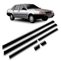 Friso Lateral Santana Gl 1991 1992 Preto E Cromado 4 Peças