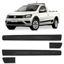 Friso Lateral Saveiro Cross CS CE 2010 a 2016 Borrachão Preto Modelo Original