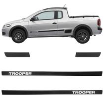 Friso Lateral SAVEIRO TROOPER G5 2009 2010 2011 2012 PRETO