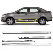 Friso Lateral Slim Inferior Cobalt 2012 a 2020 Kit Cromado Personalizado 4 Portas