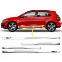 Friso Lateral Slim Inferior Golf 2007 a 2013 Kit Cromado Personalizado 4 Portas