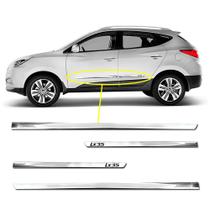 Friso Lateral Slim Inferior Ix35 2010 a 2023 Kit Cromado Personalizado 4 Portas