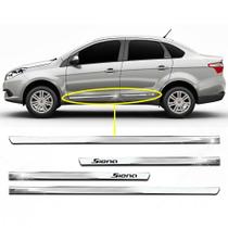 Friso Lateral Slim Inferior Siena 2012 a 2020 Kit Cromado Personalizado 4 Portas