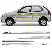 Friso Lateral Slim Palio G3 G4 2004 a 2012 Kit Cromado Personalizado 2 Portas