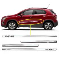 Friso Lateral Slim Tracker 2012 a 2023 Kit Cromado Personalizado 4 Portas
