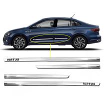 Friso Lateral Slim Virtus 2018 2019 2020 2021 2022 2023 Kit Cromado Personalizado 4 Portas