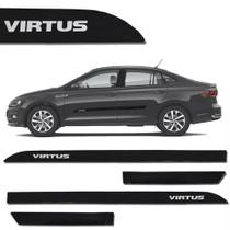 Friso Lateral Volkswagen Virtus 18-22 Preto Ninja - Top Mix