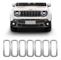 Friso Moldura Grade Dianteira Jeep Renegade Até 2018 Cromada Friso Moldura Grade Dianteira Jeep Renegade Até 2018 Cromada