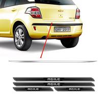Friso Porta-Malas Chevrolet Agile + Kit Soleira Protetora
