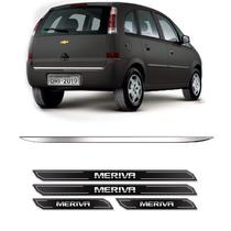 Friso Porta-malas Chevrolet Meriva + Kit Soleira Protetora