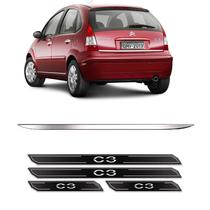 Friso Porta-Malas Cromado Citroen C3 + Kit Soleira Protetora