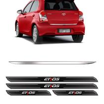 Friso Porta-Malas Etios Hatch 2018 + Kit Soleira Protetora
