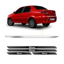 Friso Porta-Malas Fiat Siena 10/12 + Kit Soleira Protetora Friso Porta-Malas Fiat Siena 10/12 + Kit Soleira Protetora