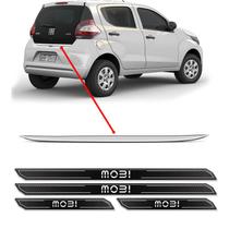 Friso Porta-Malas Resinado Fiat Mobi + Kit Soleira Protetora Friso Porta-Malas Resinado Fiat Mobi + Kit Soleira Protetora